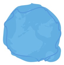 Illustration of a blue blob circle background