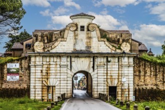 Porta Aquileia, one of the three city gates, planned city with a star-shaped layout, Palmanova,