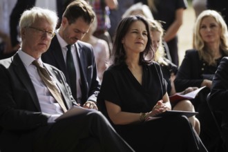 Annalena Bärbock (Bündnis 90/Die Grünen), Federal Foreign Minister, pictured at a commemorative