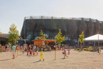 Playground for children at SHOWPALAST MÜNCHEN, privately financed stage for shows with