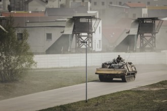 Dachs armoured engineer vehicle, photographed as part of a Bundeswehr exercise with armed forces