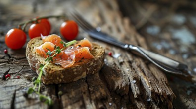 Nutritious salmon sandwich that provide big health benefits, AI generated