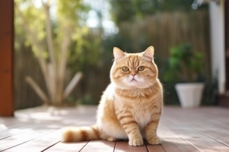 Exotic shorthair playful kitten cat breed, AI generated