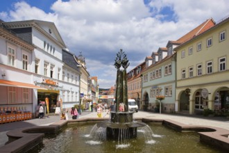 Diana Fountain on stony path, ., Suhl, Thuringia, Germany, Europe