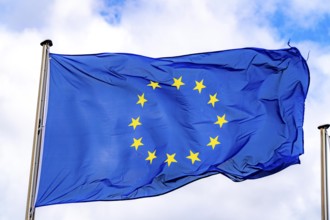 Waving flag of the European Union, EU flag