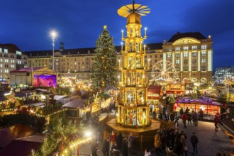 The Dresden Striezelmarkt is a Christmas market in Dresden. It has been held in Advent since 1434,