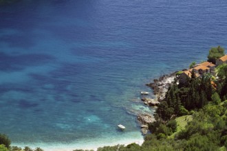 Crystal clear bay with transparent water, spring, holiday, Orlandusa, Korucla island, Dalmatia,