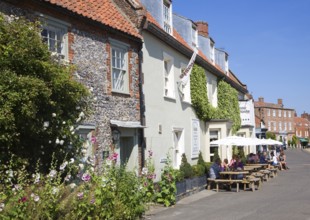 The Hoste Arms hotel in the upmarket village of Burnham Market, north Norfolk, England, United