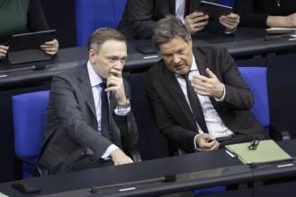 Christian Lindner (FDP), Federal Minister of Finance, and Robert Habeck (Alliance 90/The Greens),