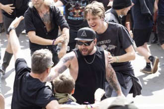 Adenau, Germany, 7 June 2024: Ben Thatcher, drummer of Royal Blood, in the audience at Rock am Ring