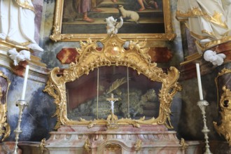 Interior of the Cistercian Abbey Church Fürstenfeld in Fürstenfeldbruck, Upper Bavaria, Bavaria,