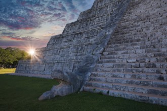 Mexico, Chichen Itza, archaeological site, ruins and pyramids of old Mayan city in Yucatan, Central