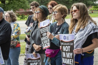 Farmington Hills, Michigan USA, 30 June 2024, A protest, organized by members of the Jewish