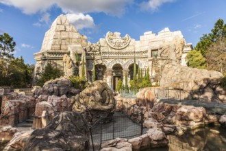 Poseidon's Fury attraction in The Lost Continent at Universal Studios Islands of Adventure in