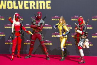 Doppelgänger, DEADPOOL & WOLVERINE (cinema release: 24.07.2024), red-yellow carpet at the fan event