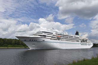 Cruise ship Amadea in the Kiel Canal, Kiel Canal, Schleswig-Holstein, Germany, Europe