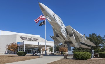 F-14A Tomcat fighter jet in front of the National Museum of Naval Aviation in Pensacola, FLorida,