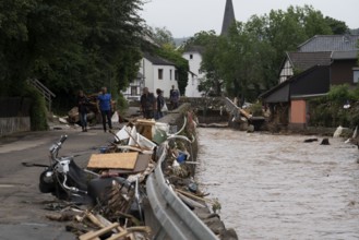 Flood in North Rhine-Westphalia, the village of Iversheim on the Erft was almost completely flooded