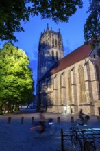 Historic Old Town, Liebfrauen-Überwasserkirche, in Münster, North Rhine-Westphalia, Germany, Europe