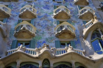 Casa Batlló by Antoni Gaudi, Modernisme, Barcelona, Catalonia, Spain, Europe