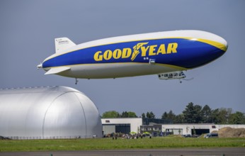 The Zeppelin NT, newly stationed at Essen/Mülheim Airport, undertakes sightseeing flights over the