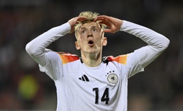 Maximilian Beier GER (14) disappointed, Max Morlock Stadium, Nuremberg, Bavaria, Germany, Europe