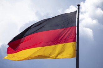 German national flag, photographed at the Reichstag building in Berlin