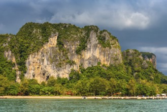 Island landscape near Krabi, stormy sky, thunderstorm, cloudy, weather, sky, storm clouds, nature,