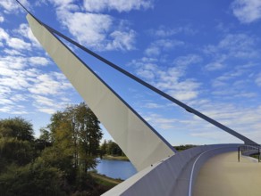 The bridle bridge Sprung over the Emscher with the Rhine-Herne Canal, Emscherland, Castrop-Rauxel,