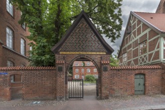 Entrance portal of the Heiligen-Geist-Hospital, founded in the middle of the 13th century, Lübsche