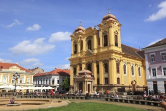 Banat, Timisoara, Timisoara, Old Town, Catholic Cathedral at Piata Unirii, Unification Square,