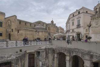 Piazza Vittorio Veneto with the Church of St Dominic and the Church of the Holy Spirit, Matera