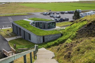 Visitor center at the Hengifoss waterfall, Iceland, Europe