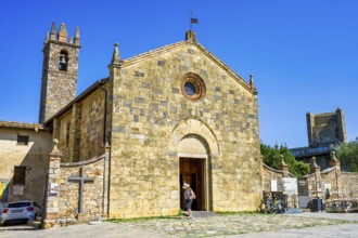 Church of Santa Maria Assunta, Monteriggioni, Tuscany, Italy, Europe