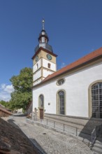 St John's Church in the historic fortified church, Hüttenheim, Lower Franconia, Bavaria, Germany,