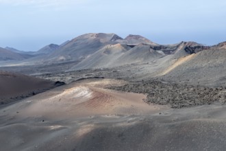 Volcanic landscape, Timanfaya National Park, Lanzarote, Canary Islands, Spain, Europe