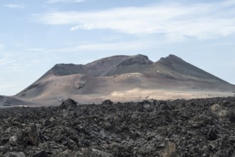 Volcanic landscape, Timanfaya National Park, Lanzarote, Canary Islands, Spain, Europe