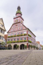 Historic half-timbered house in the town centre with detailed architecture, Kirchheim Teck,