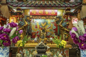 The Chinese-style City Pillar Shrine in Trat, Thailand, Asia