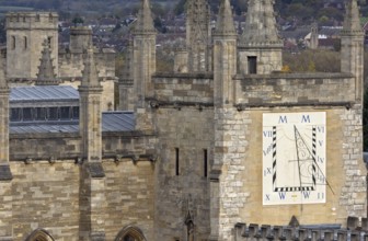 Sundial of the All Souls College in Oxford, Oxfordshire, England, UK