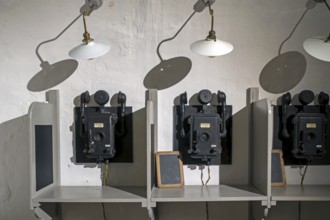 Siemens & Halske telephones at operating room inside Fort van Liezele, fortress of the National