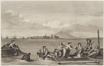 View of Cavite in the Bay of Manila, Historical, digitally restored reproduction from a 19th