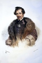 Samuel Josika (1805-1860), baron, Hungarian statesman, Historical, digitally restored reproduction