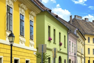 Hungary, old streets in historic city near Budapest Castle and Fisherman bastion on Castle Hill,