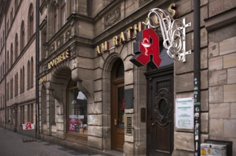 Apotheke am Rathaus, Logo, Old Town, Fürth, Franconia, Bavaria, Germany, Europe