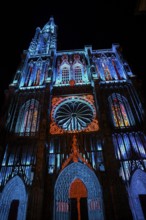 Illumination of the Cathédrale Notre Dame de Strasbourg, Strasbourg Cathedral, Unesco World