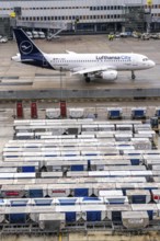 Düsseldorf Airport, Unit Load Devices, ULD, containers for baggage and freight for narrow-body and