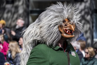 Participants dressed up as jesters from the guest canton of Schwyz, jesters' symposium of the