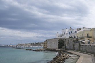 Harbour and old town, Otranto, Apulia, Southern Italy, Italy, Europe