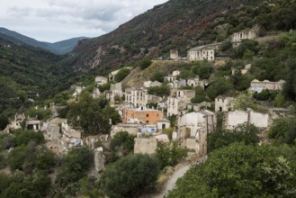 Village destroyed by a flood disaster, lost place, Gairo vecchio, Lanusei, Tortolì, Province of